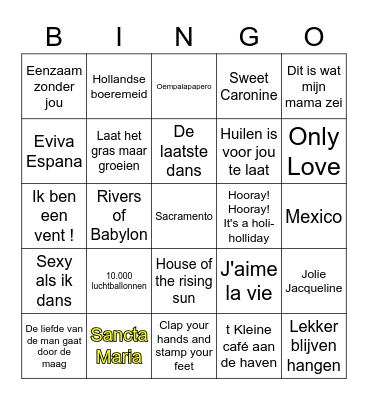 BINGO VIVIO Bingo Card