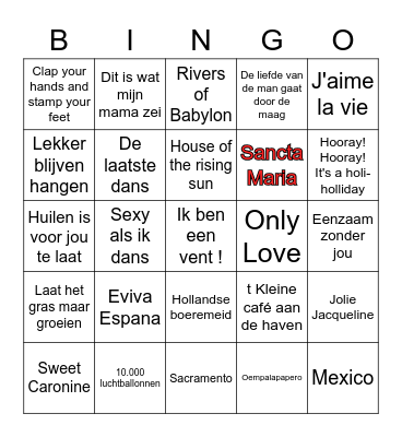 BINGO VIVIO Bingo Card