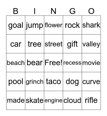 Gianluca's Bingo Card