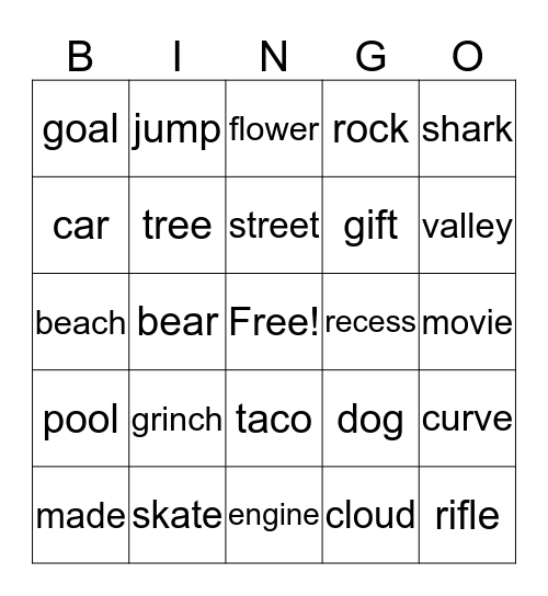 Gianluca's Bingo Card