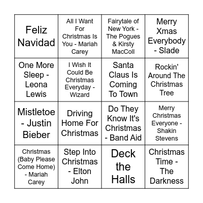 Insight Christmas Bingo Card