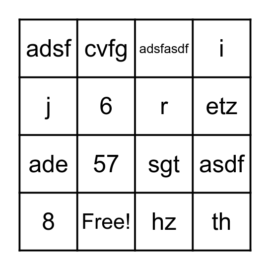 WIngLA Malle Party Bingo Card