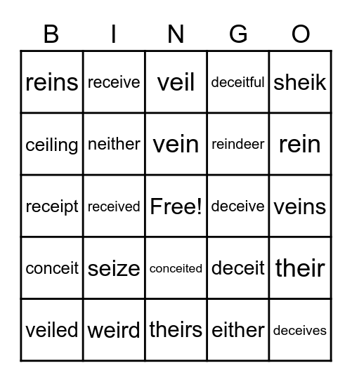 ei Bingo Card