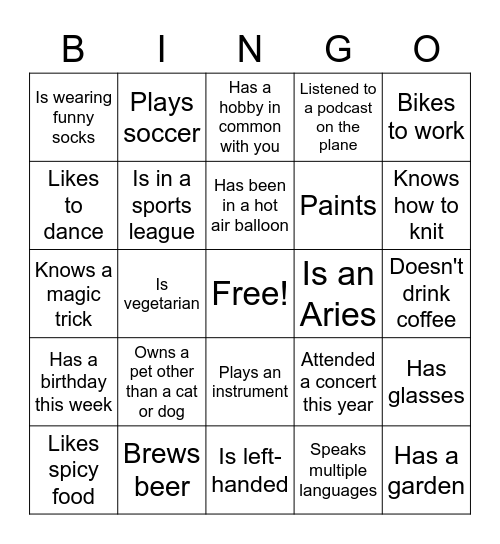 Biomed BINGO: Find Someone Who... Bingo Card