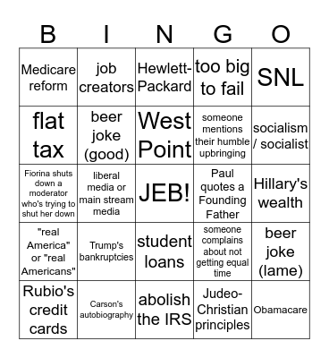 Rep Bingo 11/10/15! Bingo Card
