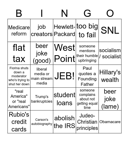 Rep Bingo 11/10/15! Bingo Card