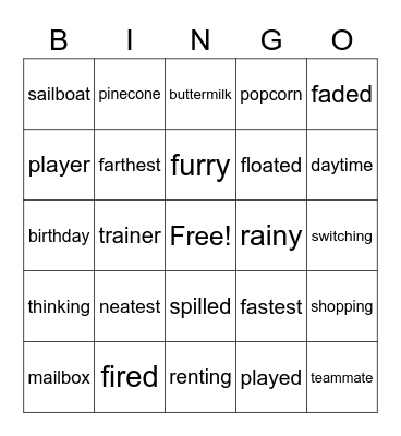 2B Bingo Card