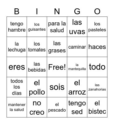 Aut. 1 3B Bingo Card