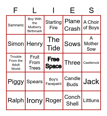 Test Your LOTF Knowledge! Card #2 Bingo Card