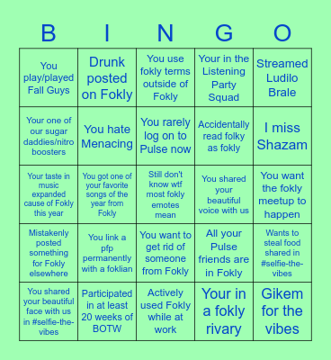 Fokly Bingo 2022 Bingo Card