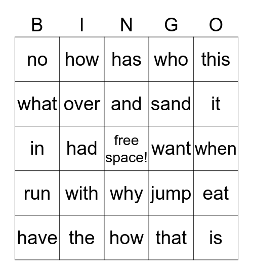 Lucy Bingo Card