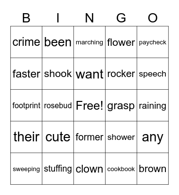 Sonday 1 Level 30 Bingo Card