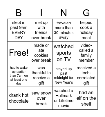 Find Someone Who... Bingo Card