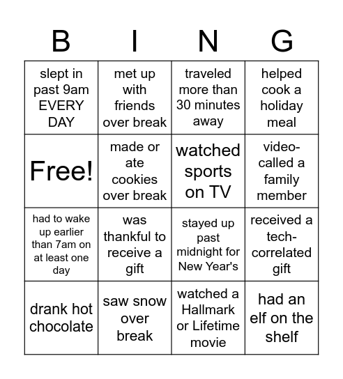 Find Someone Who... Bingo Card