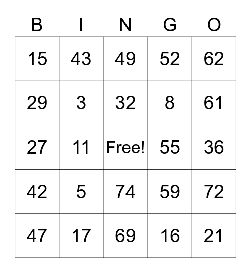 Ofrecio, Beanca_Team Ada Bingo Card
