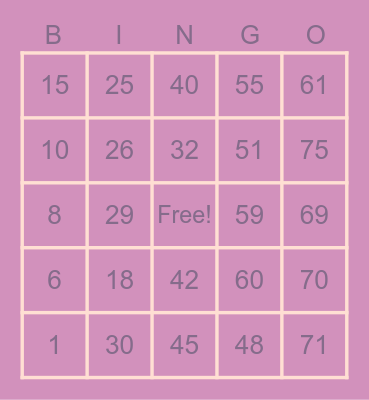 Maria Triste_Team Jen Bingo Card