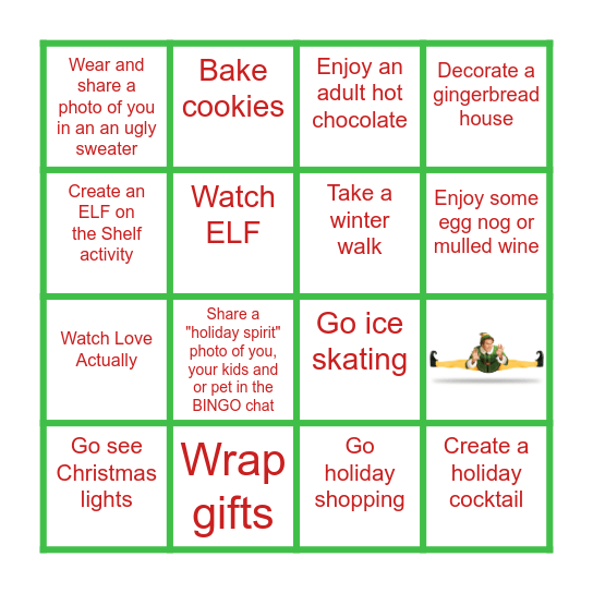 Holiday BINGO Card