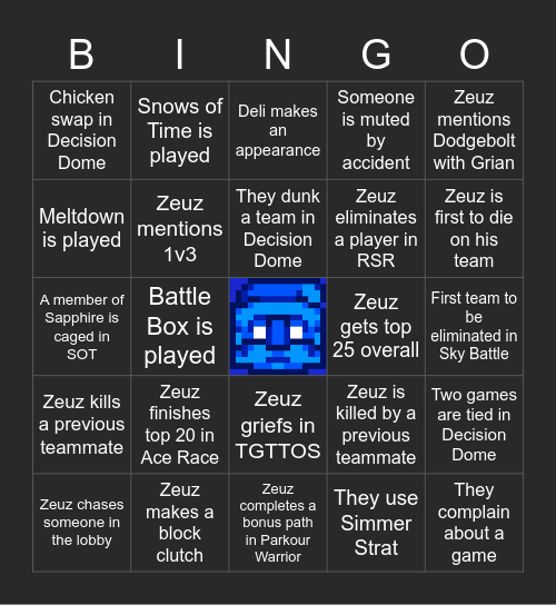 Sapphire Santas Bingo Card