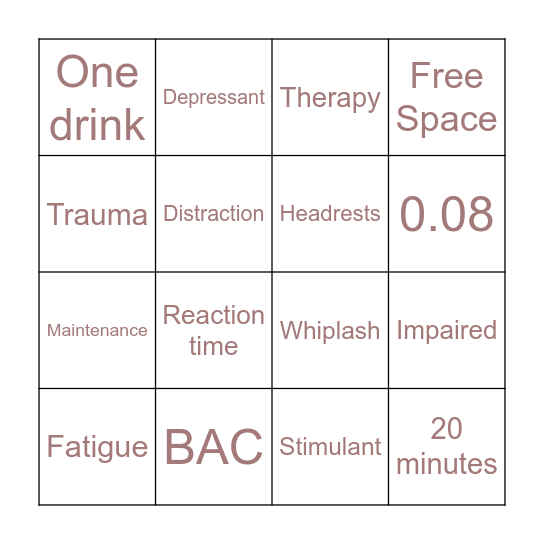 Chapter 13 Review Bingo! Bingo Card