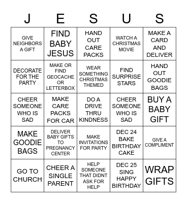 HAPPY BIRTHDAY Bingo Card