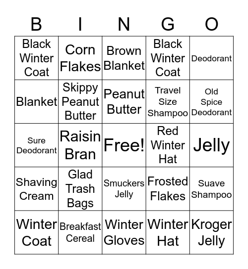 SCAVENGER HUNT Bingo Card