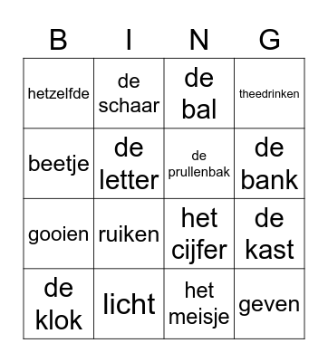 Thema 2 Bingo Card