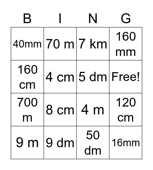 Hosszúság Bingo Card