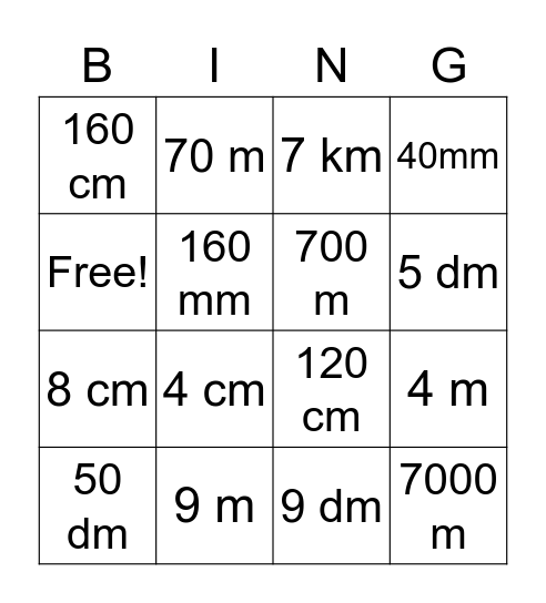 Hosszúság Bingo Card