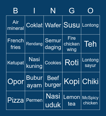 Rion's Bingo Card