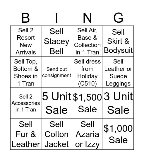 A + O Bingo Card