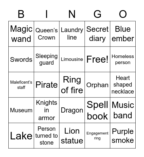 DESCENDANTS 3 Bingo Card