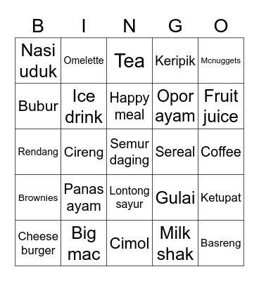 Arsel Bingo Card