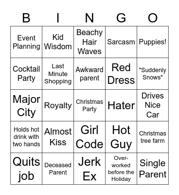 Hallmark BINGO Card