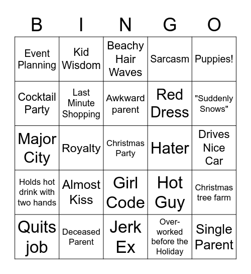 Hallmark BINGO Card