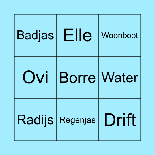 BORRE BINGO Card
