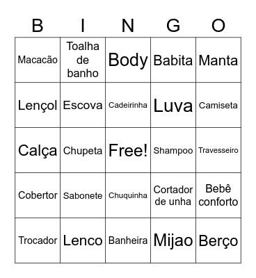 Chá da Pérola Bingo Card