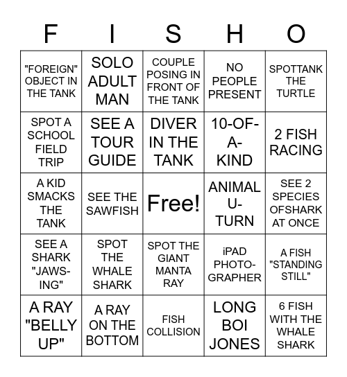 FISH-O Bingo Card