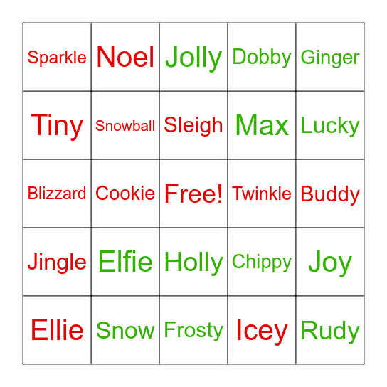 Elf on the Shelf Extravaganza Bingo Card