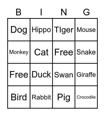 Wild Bingo Card