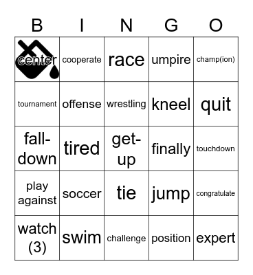 We Are The Champs List 5 Bingo Card