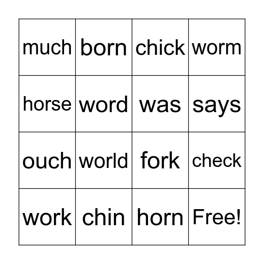 Bingo Card