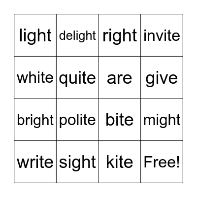 Bingo Card
