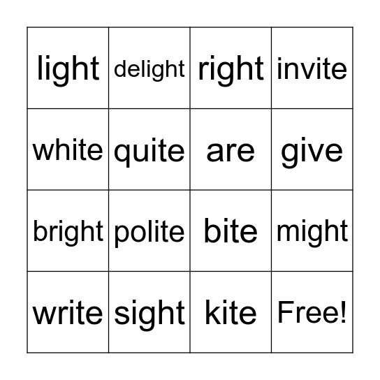 Bingo Card