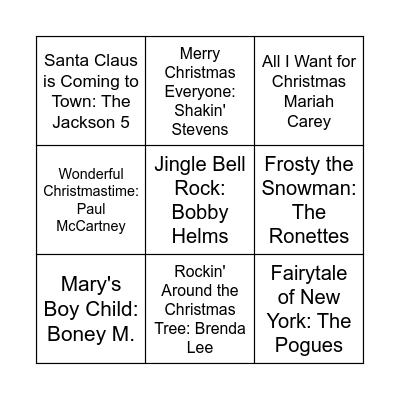 Christm♡s Crackers Bingo Card