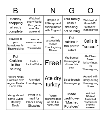 DC One Fund Bingo Card