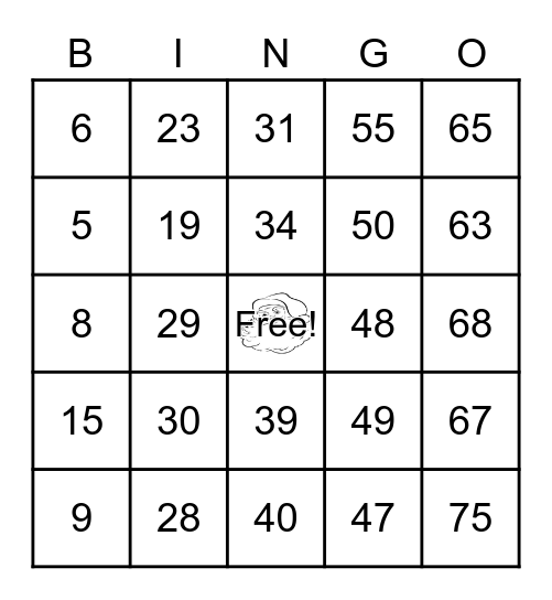 HAPPY HOLIDAYS Bingo Card