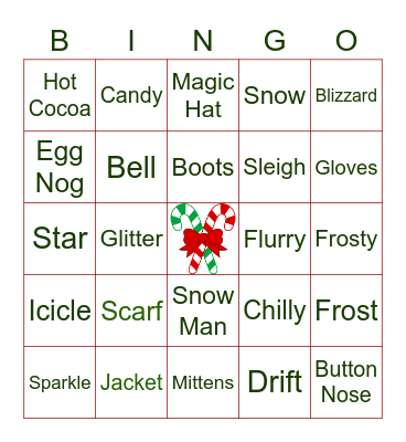 Holiday Bingo Card