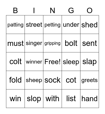 Fourth Grade Bingo Card