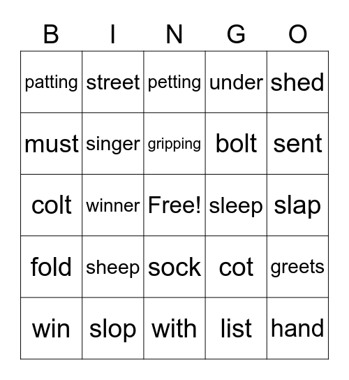 Fourth Grade Bingo Card