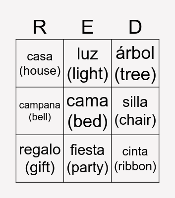 Christmas Bingo Card